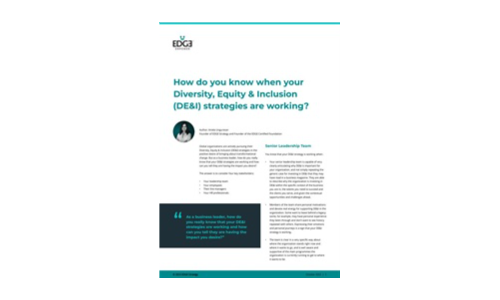 How do you know when your Diversity, Equity & Inclusion (DE&I) strategies are working?